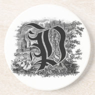 Calligraphy Letter P Coaster coaster