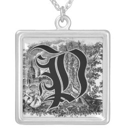Calligraphy Letter P Necklace necklace