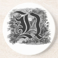 Calligraphy Letter Q Coaster coaster