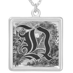 Calligraphy Letter Q Necklace necklace