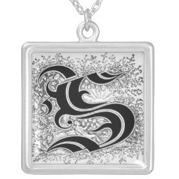 Calligraphy Letter S Necklace necklace