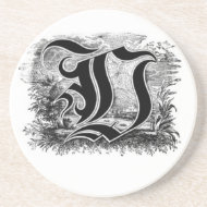 Calligraphy Letter V Coaster coaster