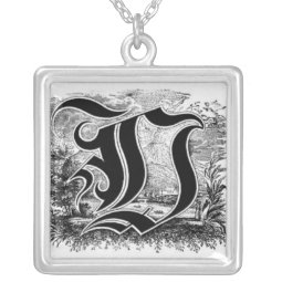 Calligraphy Letter V Necklace necklace
