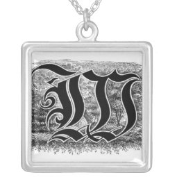 Calligraphy Letter W Necklace necklace