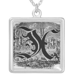 Calligraphy Letter X Necklace necklace