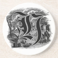 Calligraphy Letter Y Coaster coaster
