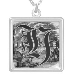 Calligraphy Letter Y Necklace necklace