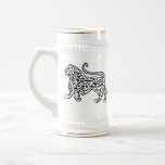 Calligraphy Lion (black) Coffee Mugs