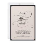 {calligraphy} save the date personalized announcement