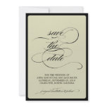 {calligraphy} save the date custom invitation