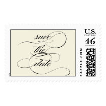 {calligraphy} save the date postage stamps