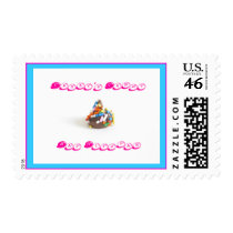 Calling All Candy-Themed Party People! postage by eMitz_com Calling All Candy-Themed Party People! postage