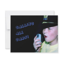 Calling All Cars! (Little Officer 6) Invitation