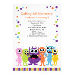 Calling All Monsters Kids Birthday Invitation