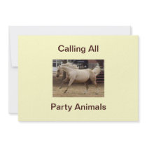 Calling All Party Animals Invitations