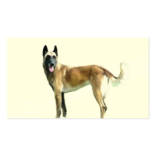 calling card malinois business card templates (back side)