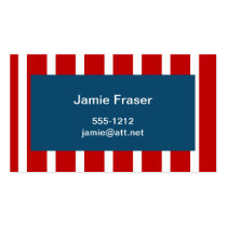 Calling card with red stripes (#BUS 010) business cards