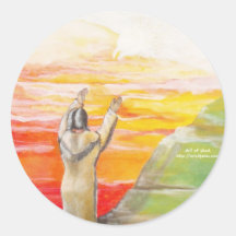 Calling Eagle Ancestors, ArT oF jAnAhttp://arto... Round Sticker