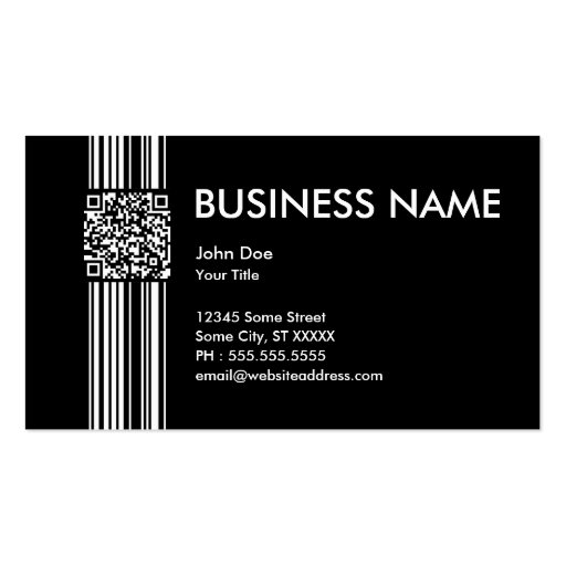 calling qr code (color customizable) business cards (back side)