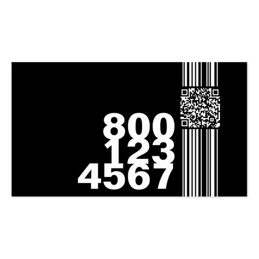 calling qr code (color customizable) business cards