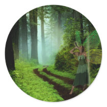 Calling the Fairies Round Stickers