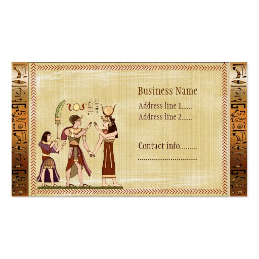 Calling to the Gods Egyptian Template Business Card Zazzle