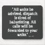 Calls Fowarded (Dispatch) Mouse Mat