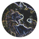 Cally the Neon Persian Cat Stickers