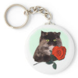 Cally with Red Heart Shaped Rose Persian Keychain