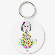 "Calm" China Girl keychain by ChinaGirlLove "Calm" China Girl keychain
