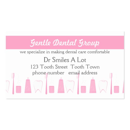 Calm Dental Care Business Card Template (front side)