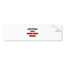 Calm Down .. I am a Trained Speech Teacher bumper stickers