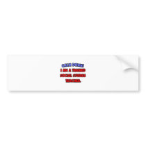 Calm Down .. Trained Social Studies Teacher bumper stickers