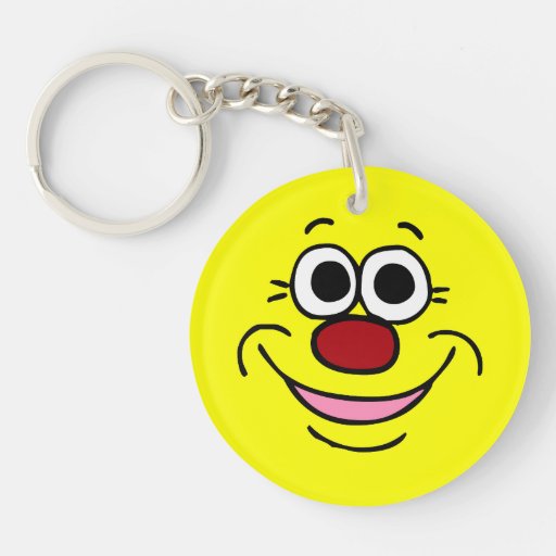 Calm Face: My happy place is somewhere without you Round Acrylic Keychains