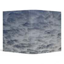 Calm Grey Whispy louds 3 Ring Binder