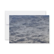Calm Grey Whispy louds Personalized Invite