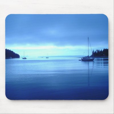 Calm ocean morning mouse pad