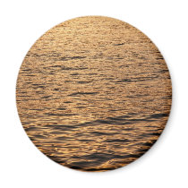 Calm sea at sunset fridge magnets