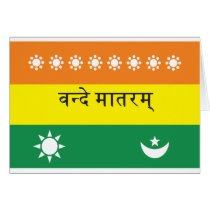 Calutta Flag (or India 1906) cards by FlagTshirts Calutta Flag (or India 1906) cards