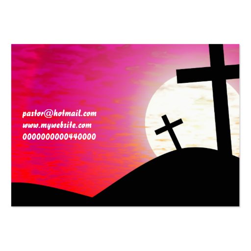 Calvary, Pastor, Jacobs Business Card Template (back side)