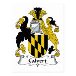 Calvert Family Crest Post Card