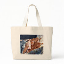 Calves at Brunch Bag by mozache Calves at Brunch Bag