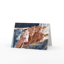 Calves at Brunch Greeting Card