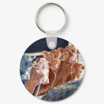 Calves at Brunch Keychain