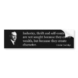 Calvin Coolidge on Character bumper stickers