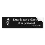 Calvin Coolidge on duty bumper stickers