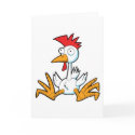 Calvin the Funky Chicken greeting card