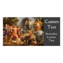 Calydonian Boar Hunt Custom Photo Card
