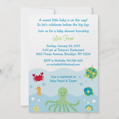 Baby Themed Paper on Sea Themed Baby Shower Invitation By Paper Squid Images