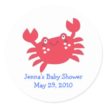 Calypso Under the Sea CRAB Favor Sticker